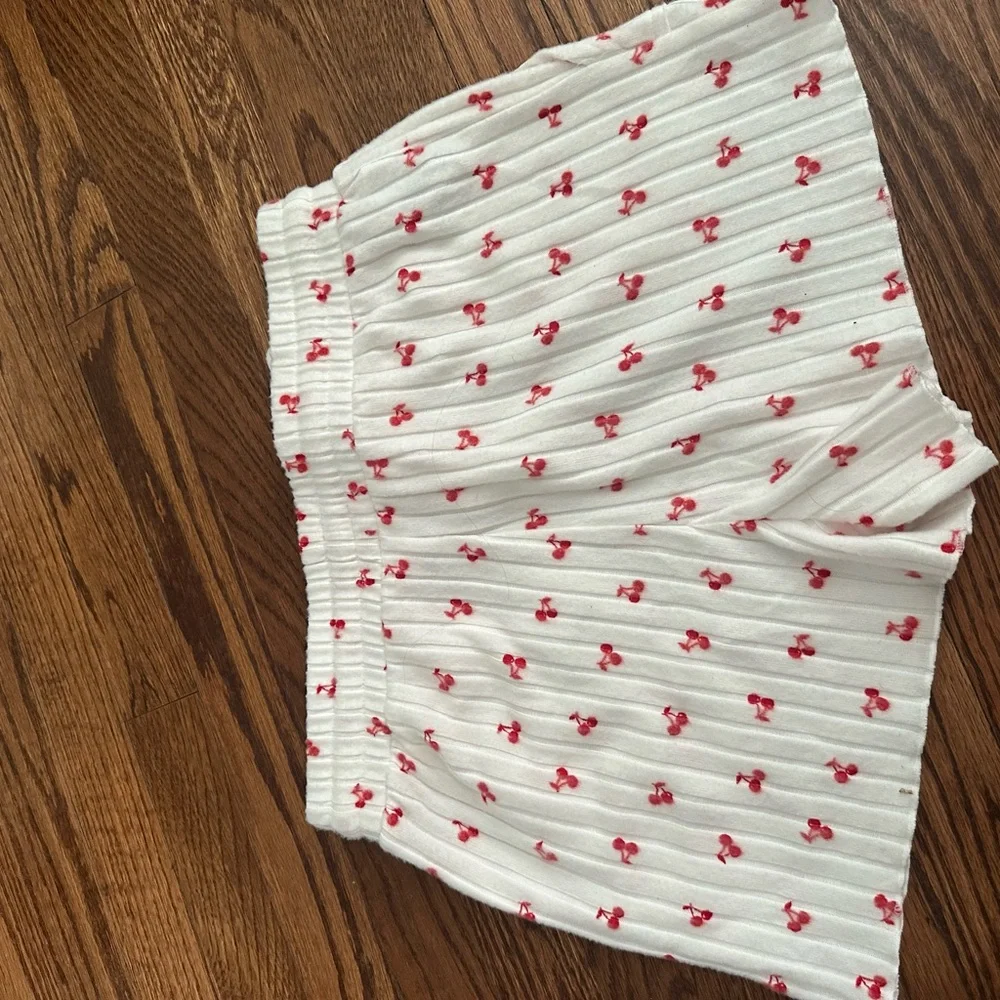 Cherry Print White and Red Sleepwear Set - Picture 5 of 5